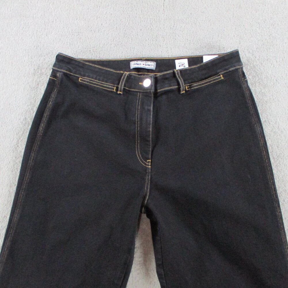 Zendaya x Tommy Hilfiger Jeans Womens 33/32 Black Flare Boot High Waisted Pants - Picture 2 of 13